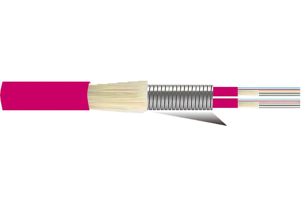 Armored MTP fiber cable with protective jacket